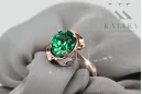 Original Vintage 14K Rose Gold Emerald Ring Vintage vrc206r